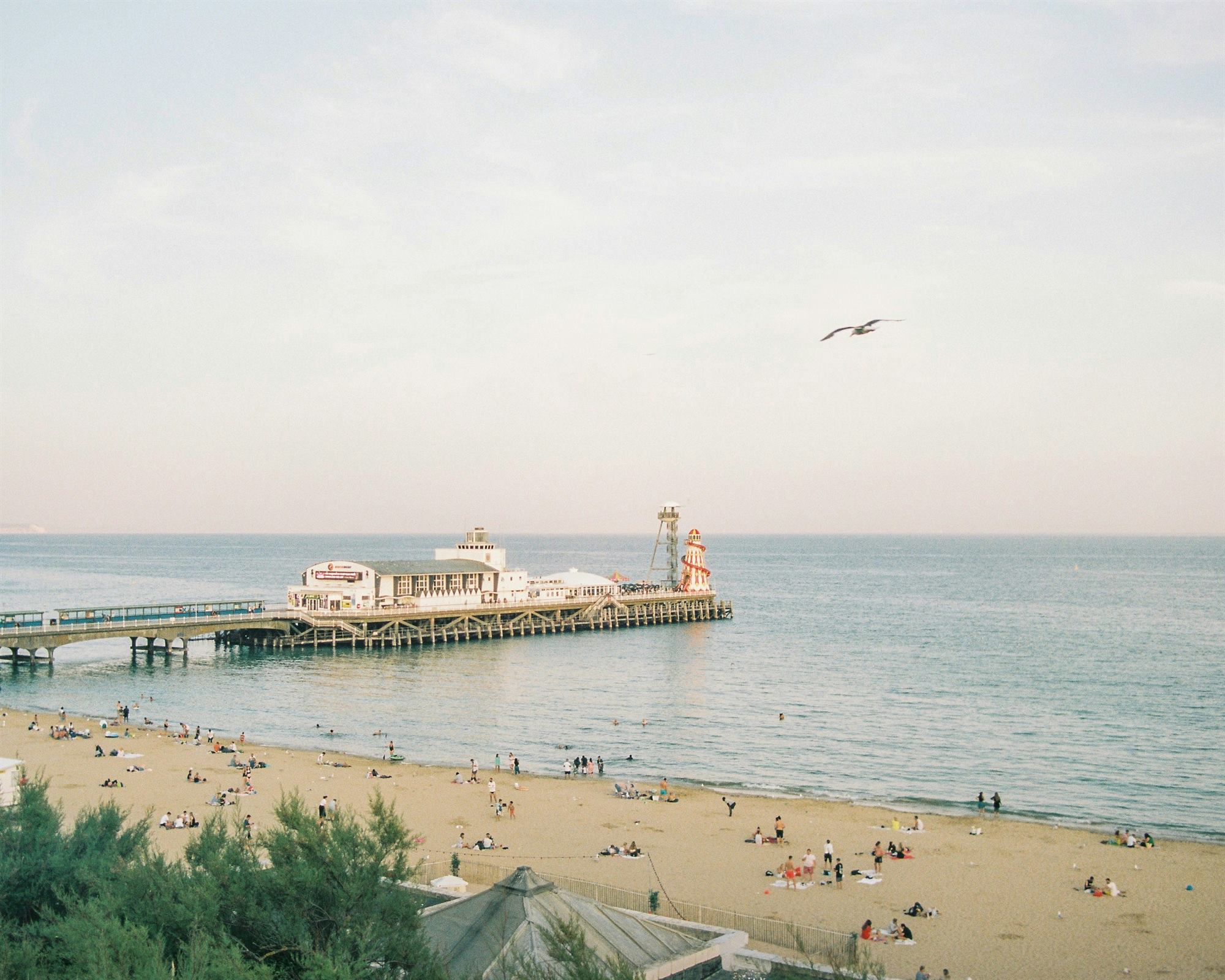 Bournemouth pier and beach